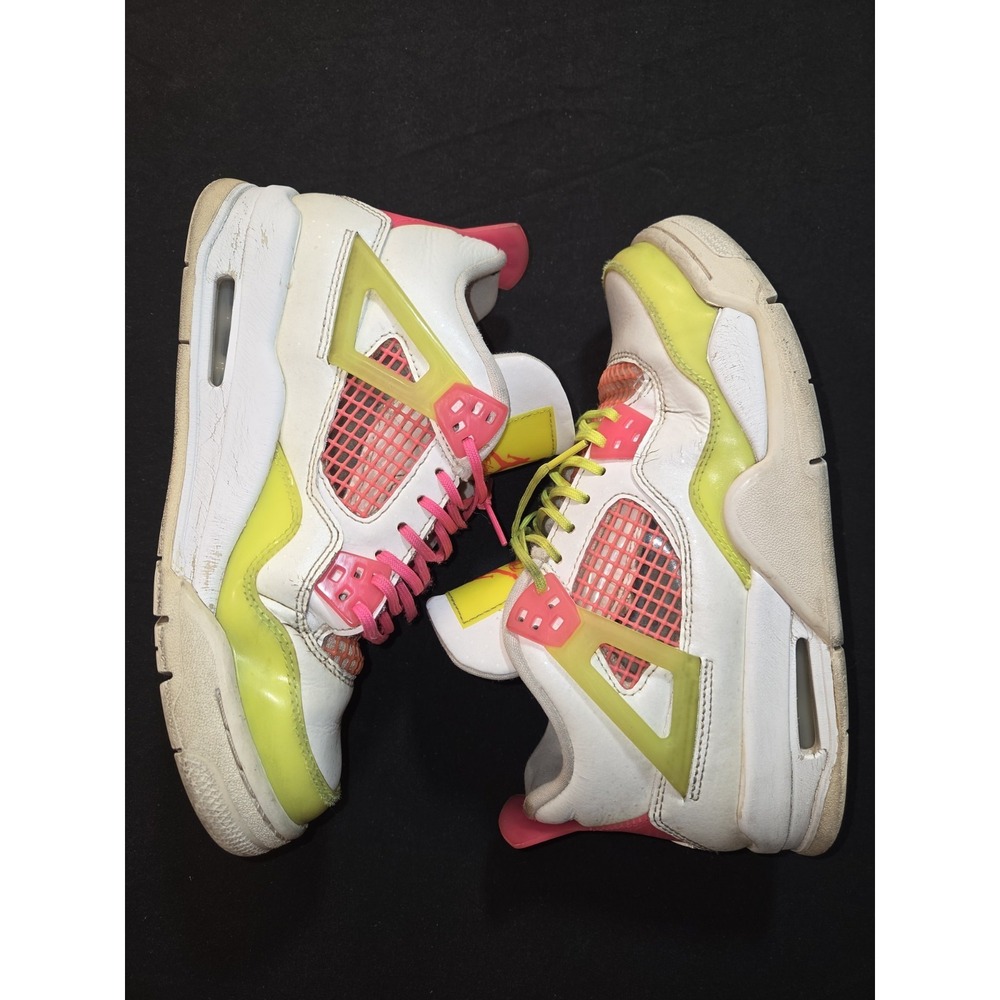 Air Jordan 4 Retro Lemon Venom Pink Blast White‎ Size 5Y